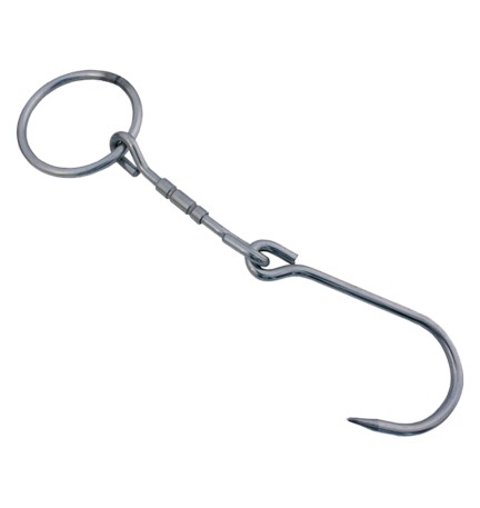 GANCIO SNODATO CON ANELLO mm. 220x6