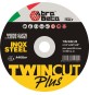 ABRABETA DISCO P/FERRO TWIN CUT PLUS 115X1,0 MM