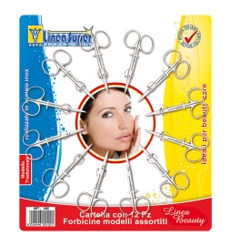 CARTELLA FORBICI MANICURE cf. 12 pz