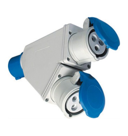 FME 73.105 ADATTATORE CEE 16A 2 PRESE 220V IP44