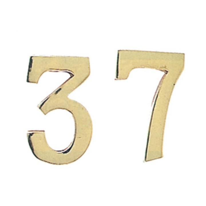 NUMERO CIVICO 2 IN OTTONE 100 MM