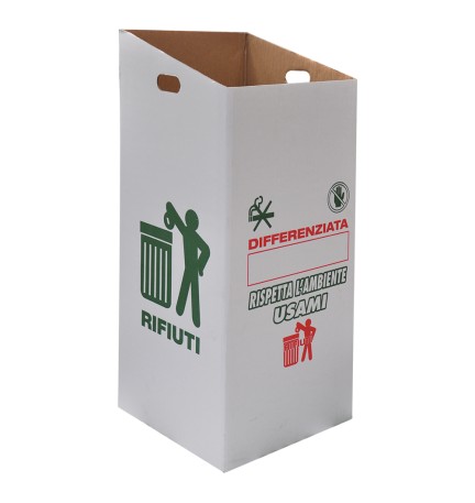 CARTONE CONTENITORE PER RACCOLTA DIFFERENZIATA cm.38 x 38 x h.90
