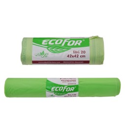 SACCHETTI PER NETTEZZA URBANA COMPOSTABILI biodegradabili - cm 42x45 - cf.20 pz