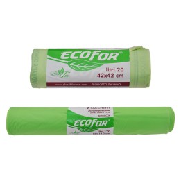 SACCHETTI PER NETTEZZA URBANA COMPOSTABILI biodegradabili - cm 80x110 - cf.7 pz