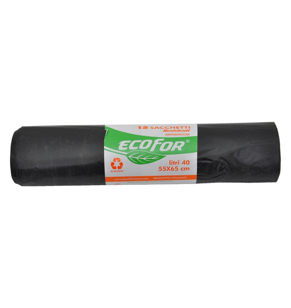 SACCHI PER NETTEZZA URBANA 'RESISTENTI' cm 70x110 - cf.8 pz - lt. 110 - neri