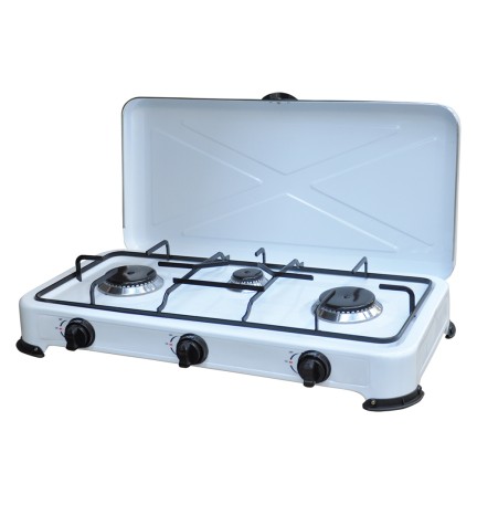 FORNELLO 3 FUOCHI A GAS GPL 'KASART' cm 58 x 28 x h.11