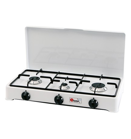 FORNELLO A GAS 3 FUOCHI mod. 5328 CGP - cm 58 x 28 x h 10