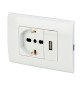 POLYPOOL PP6096X PLACCA C/SUPPPR USB+PR BIP SCHU BCO