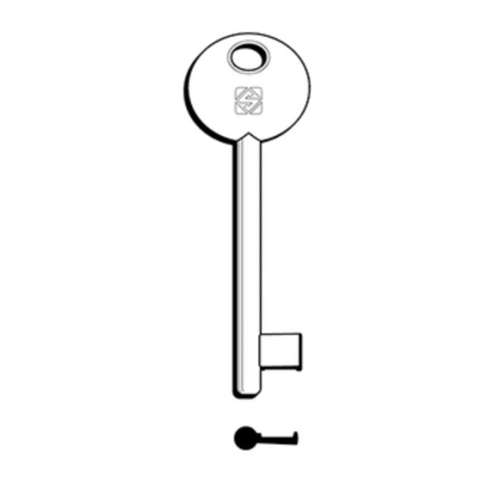 SILCA 6P2D CHIAVE PATENT PARI NICHELATA