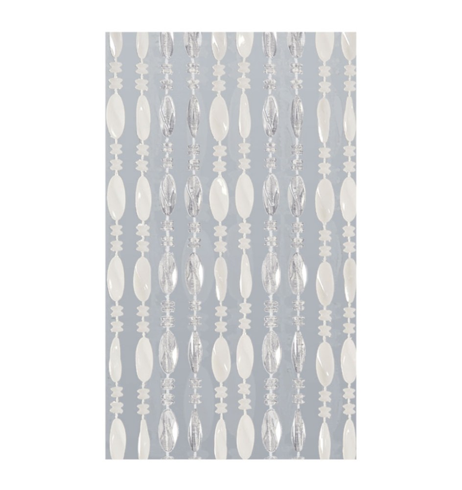 TENDA A PERLINE 0661-211 - cm. 100x220 / bianco - ghiaccio