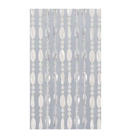 TENDA A PERLINE 0661-211 - cm. 100x220 / bianco - ghiaccio