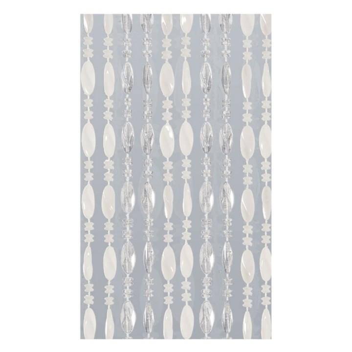 TENDA A PERLINE 0661-211 - cm. 100x220 / bianco - ghiaccio