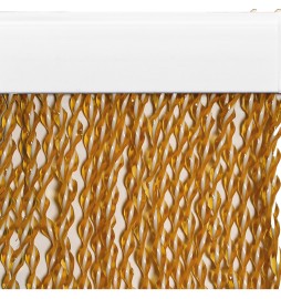 TENDA A CORDONCINO 'CAMELIA' cm 100 x 220 - cristallo/bianco