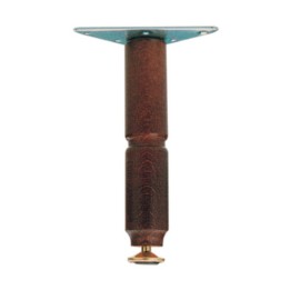 PIEDINO LEGNO PIASTRA MOBILE 150 MM NOCE*
