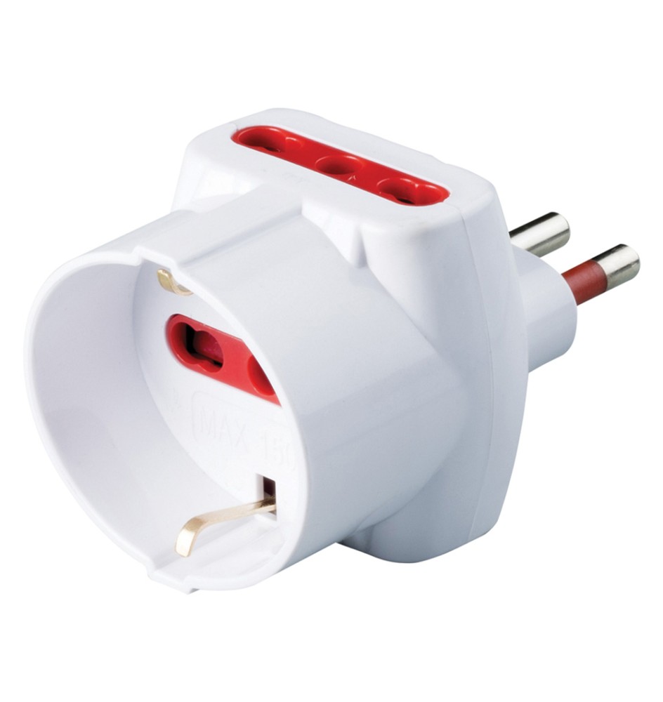 ADATTATORE TRIPLO CON PROTEZIONE SOVRACCARICO 78045 T