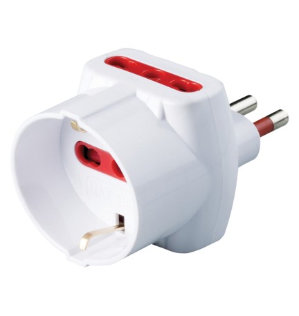 ADATTATORE TRIPLO CON PROTEZIONE SOVRACCARICO 78045 T