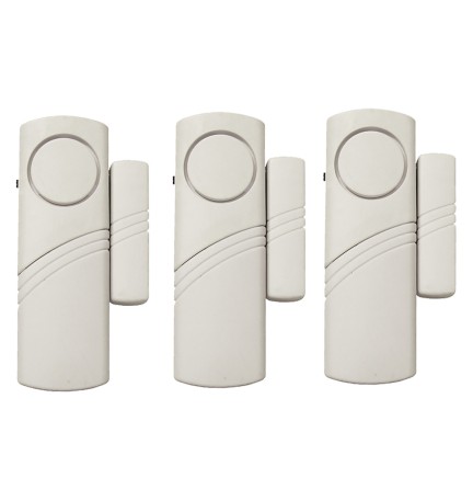 SENSORE ALLARME PORTE E FINESTRE IN KIT set 3 pezzi - art.58401