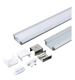 PROFILO CANALINA IN ALLUMINIO PER STRIP LED 3351 mm 23 x 15,5 - largh.max 12