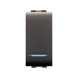LIFE 4018 PULSANTE UNIPOLARE ILLUMIN.LE GRIGIO AN