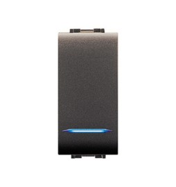 LIFE 4018 PULSANTE UNIPOLARE ILLUMIN.LE GRIGIO AN