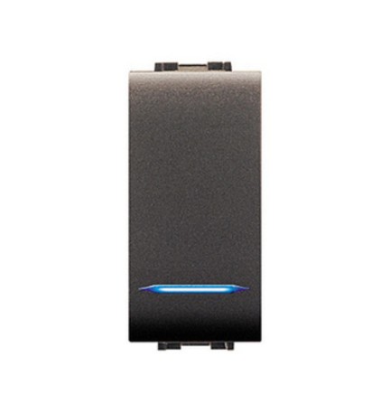 LIFE 4018 PULSANTE UNIPOLARE ILLUMIN.LE GRIGIO AN