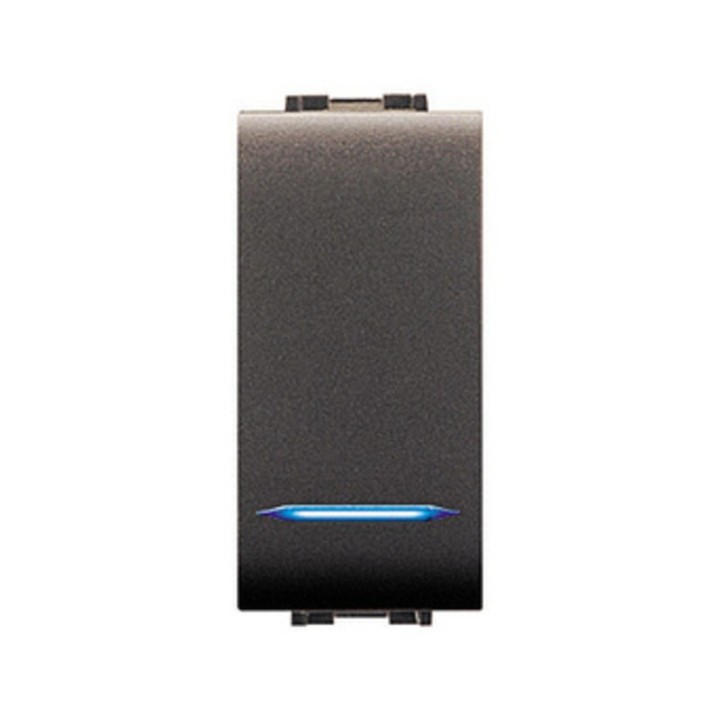LIFE 4018 PULSANTE UNIPOLARE ILLUMIN.LE GRIGIO AN