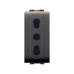 LIFE 4045 PRESA BIVALENTE GRIGIO ANTRACITE