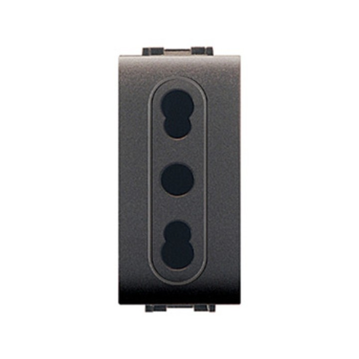LIFE 4045 PRESA BIVALENTE GRIGIO ANTRACITE