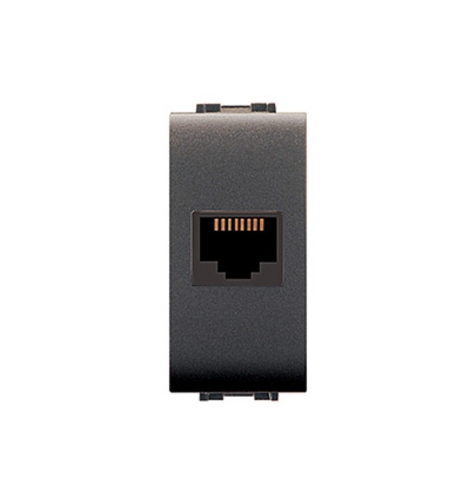 LIFE 4084 PRESA TELEFONICA RJ11 PLUG 6/4 GRIGIO ANT