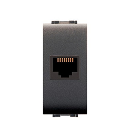 LIFE 4084 PRESA TELEFONICA RJ11 PLUG 6/4 GRIGIO ANT