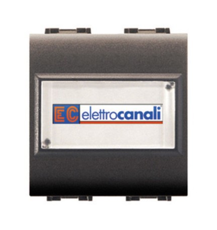 LIFE 4025 PULSANTE C/PORTANOME GRIGIO ANTRACITE