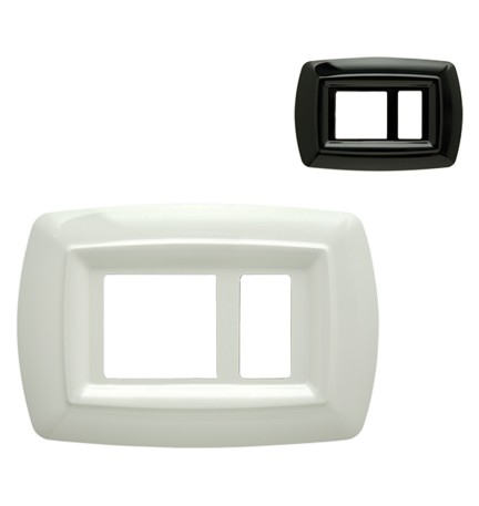 PLACCA 'TONDÒ' UNEL DECENTRATA 2598/WH bianca