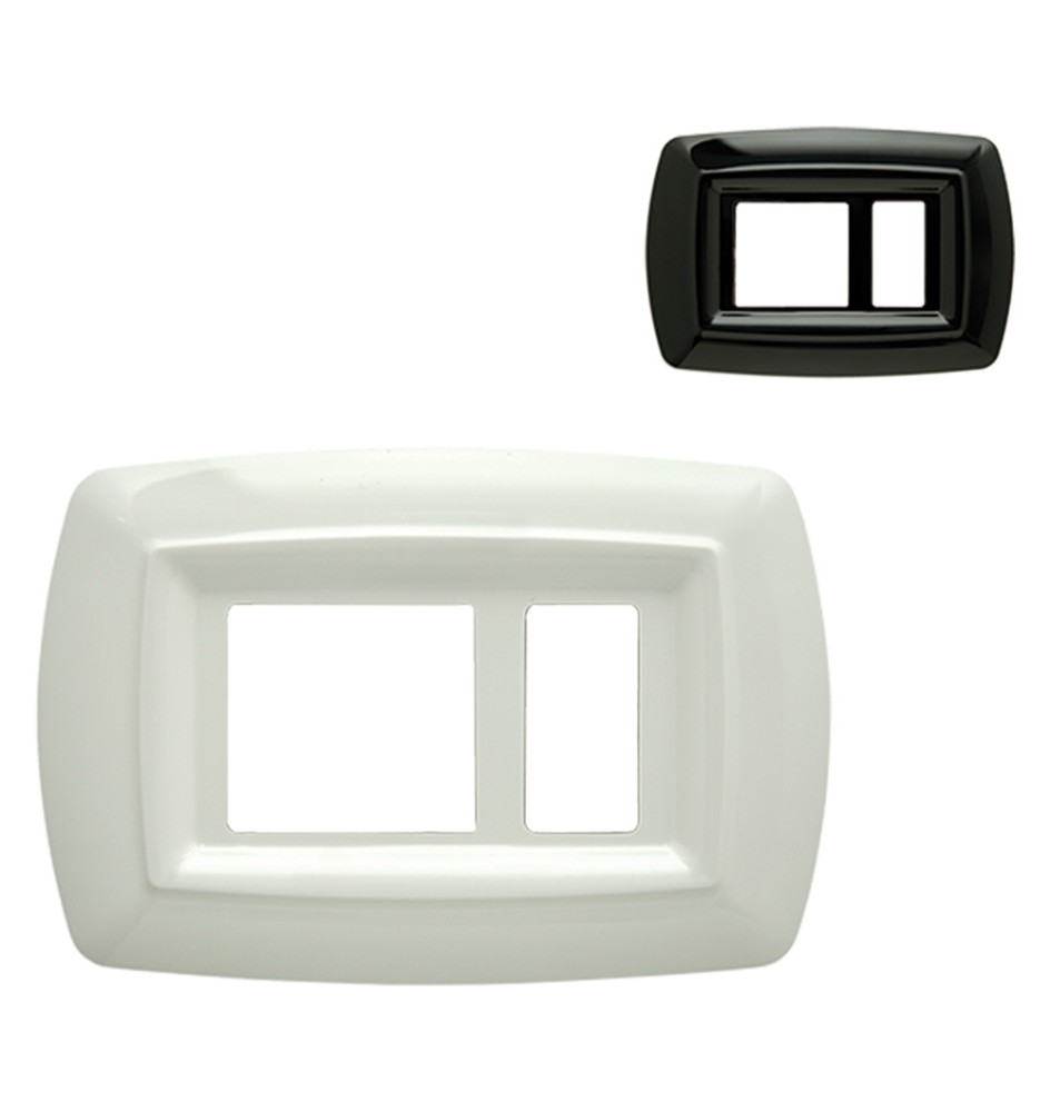 PLACCA 'TONDÒ' UNEL DECENTRATA 2598/N nera