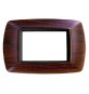 PLACCA EFFETTO LEGNO SCURO 'LIFE' 3 posti - 2983/LS