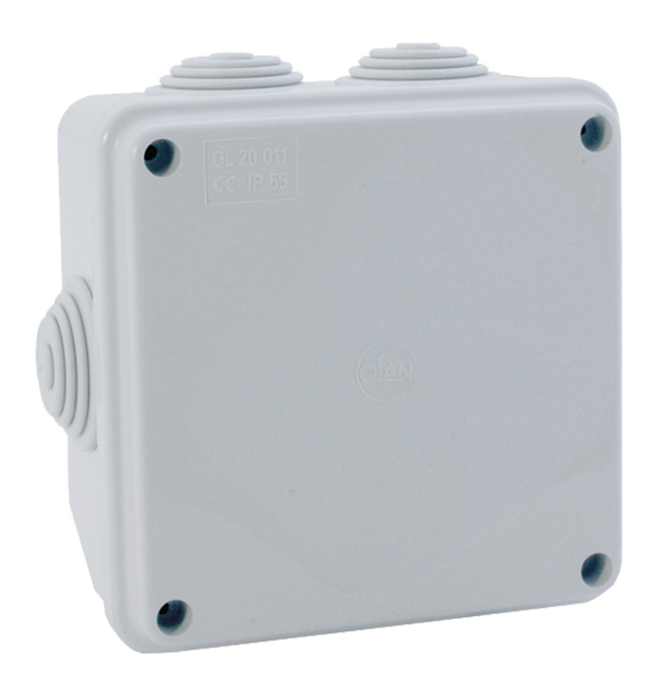 SCATOLA DA PARETE mm 100 x 100 x 50 - 6 entrate