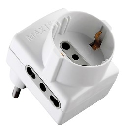 ADATTATORE TRIPLO 'SALVASPAZIO' Spina 2P+T16A - art.70066