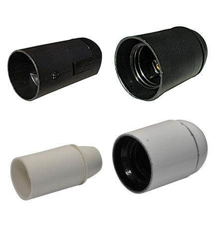 PORTALAMPADA LISCIO E 27 - colore nero