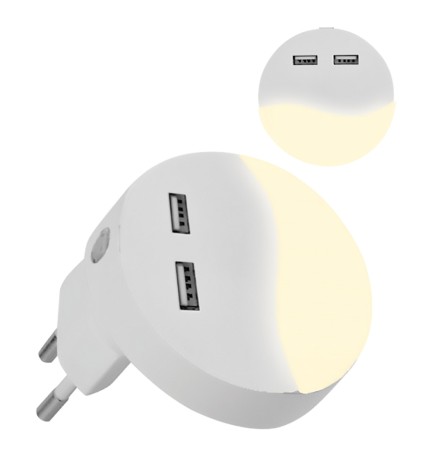 LUCE SPIA NOTTURNA A LED SMD 0,4 watt - colore bianco