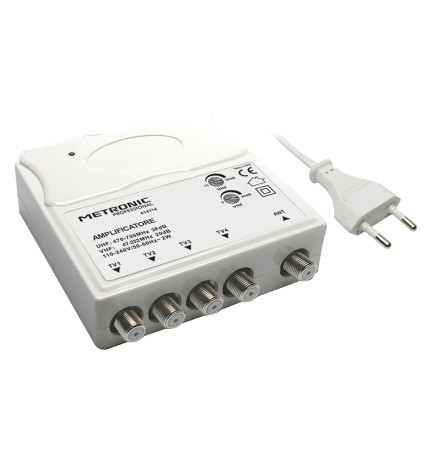 AMPLIFICATORE INTERNO 1 IN/4 OUT 1 ingresso UHF/VHF - 4 uscite TV