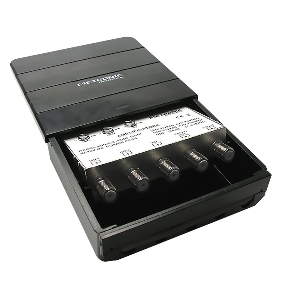 AMPLIFICATORE ESTERNO - DIGITALE TERRESTRE 3 IN/2 3 ingres. UHF/UHF/VHF - 2 uscite TV
