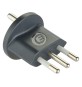 ADATTATORE FISSO DA SCHUKO A SPINA 10A da sp.schuko a sp.2P+T 10A - 70035
