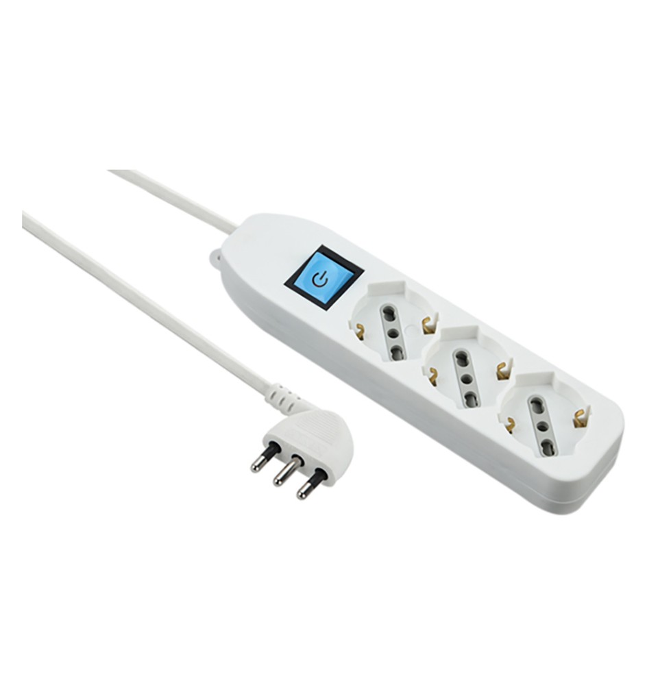 MULTIPRESA CON INTERRUTTORE 4 posti (schuko+10/16) - art.62069