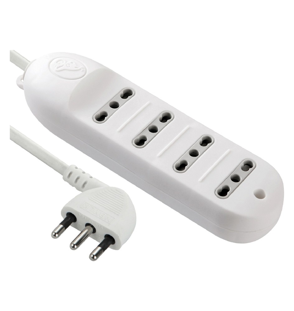 MULTIPRESA BIVALENTE CON CAVO 4 prese bival.10/16A - art.62013