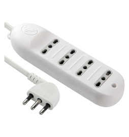 MULTIPRESA BIVALENTE CON CAVO 6 prese bival.10/16A - art.62005