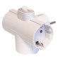 ADATTATORE TRIPLO SALVASPAZIO spina 2P+T 16A
