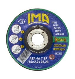 IMA DISCO P/FERRO TAGLIO E SBAVO D 115X2,2 MM