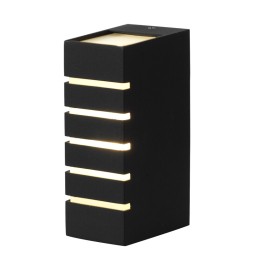 APPLIQUE 413 IN ALLUMINIO E ABS 9,5X6,3XH 17 CM NERO