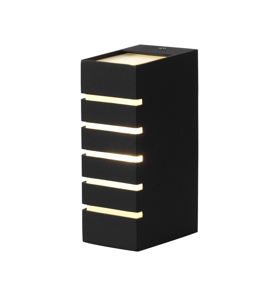 APPLIQUE 413 IN ALLUMINIO E ABS 9,5X6,3XH 17 CM NERO