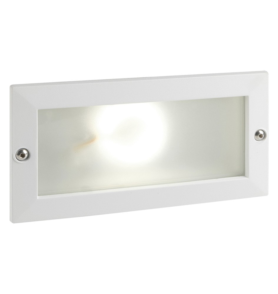 SEGNA PASSO LED INCASSO RETTANGOLARE APERTO 'ESCAPE' colore bianco - 10 watt
