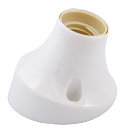 BASE CURVA PER PUNTO LUCE max. 60W - colore bianco